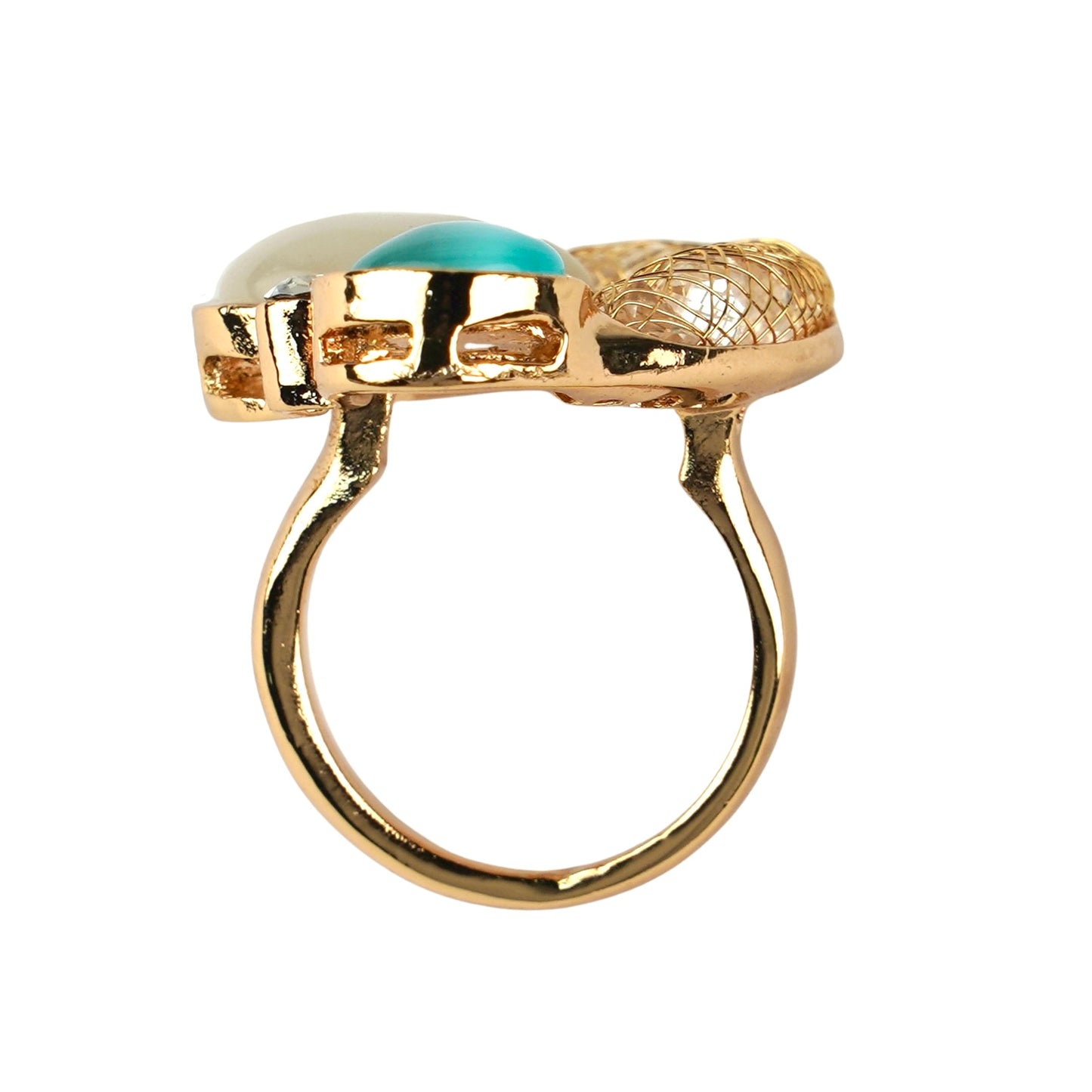 CC01415 Ring 18K Gold Plated Copper Crystal