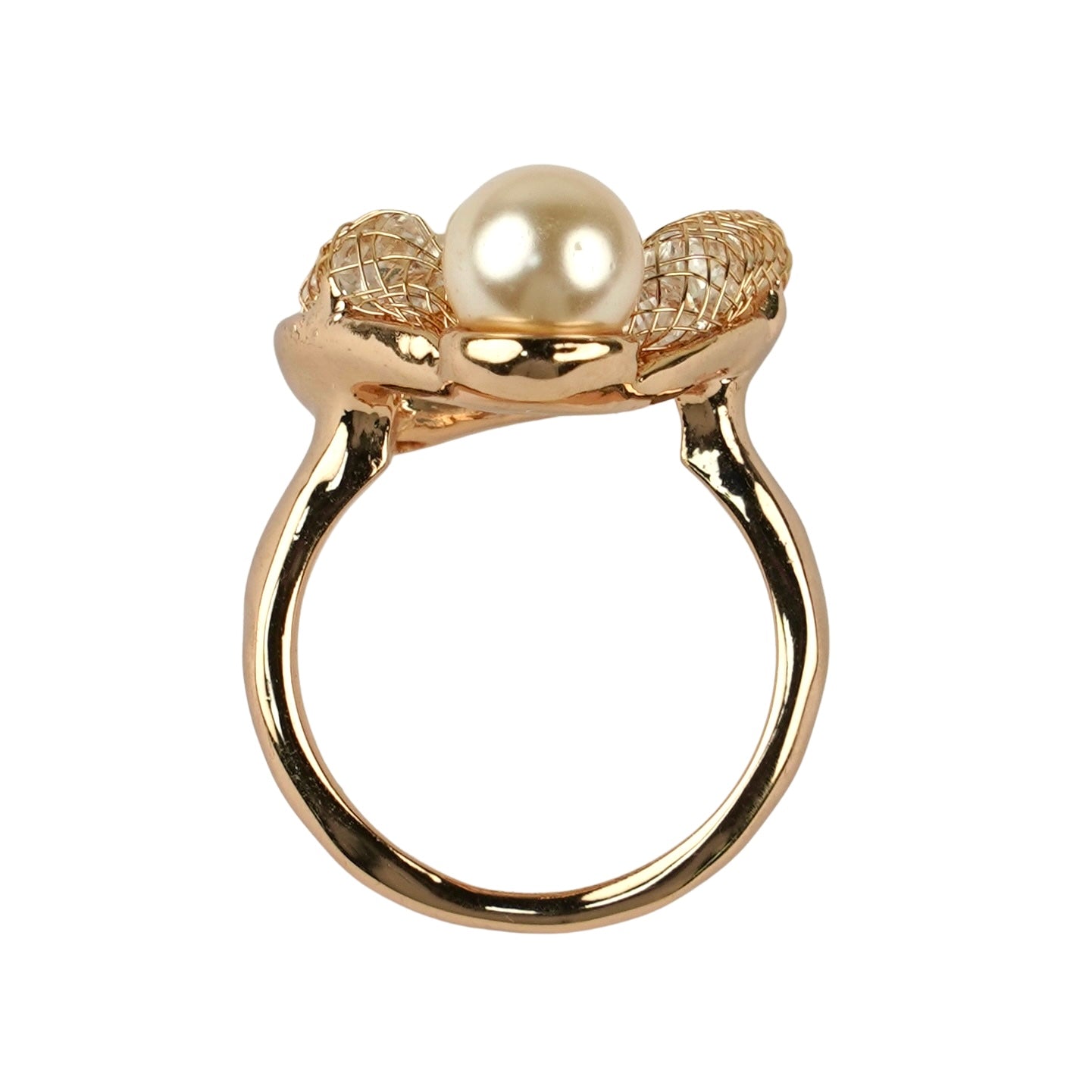 CC01416 Ring 18K Gold Plated Copper Crystal