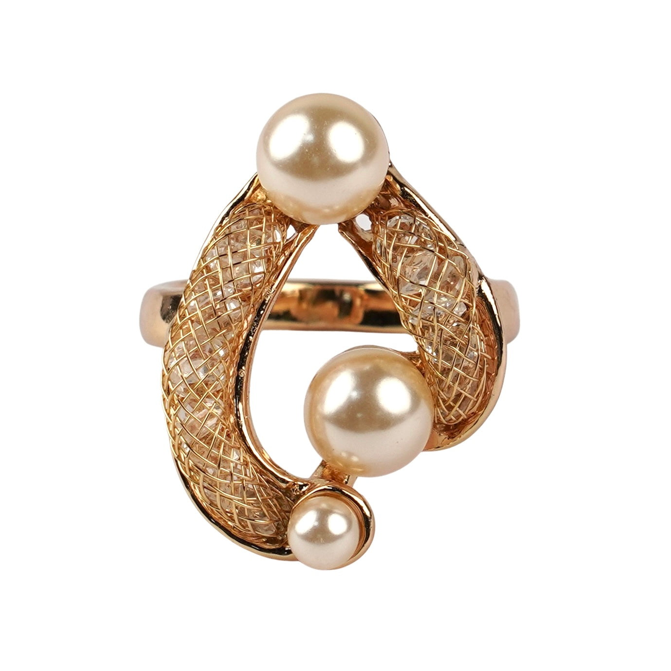 CC01416 Ring 18K Gold Plated Copper Crystal