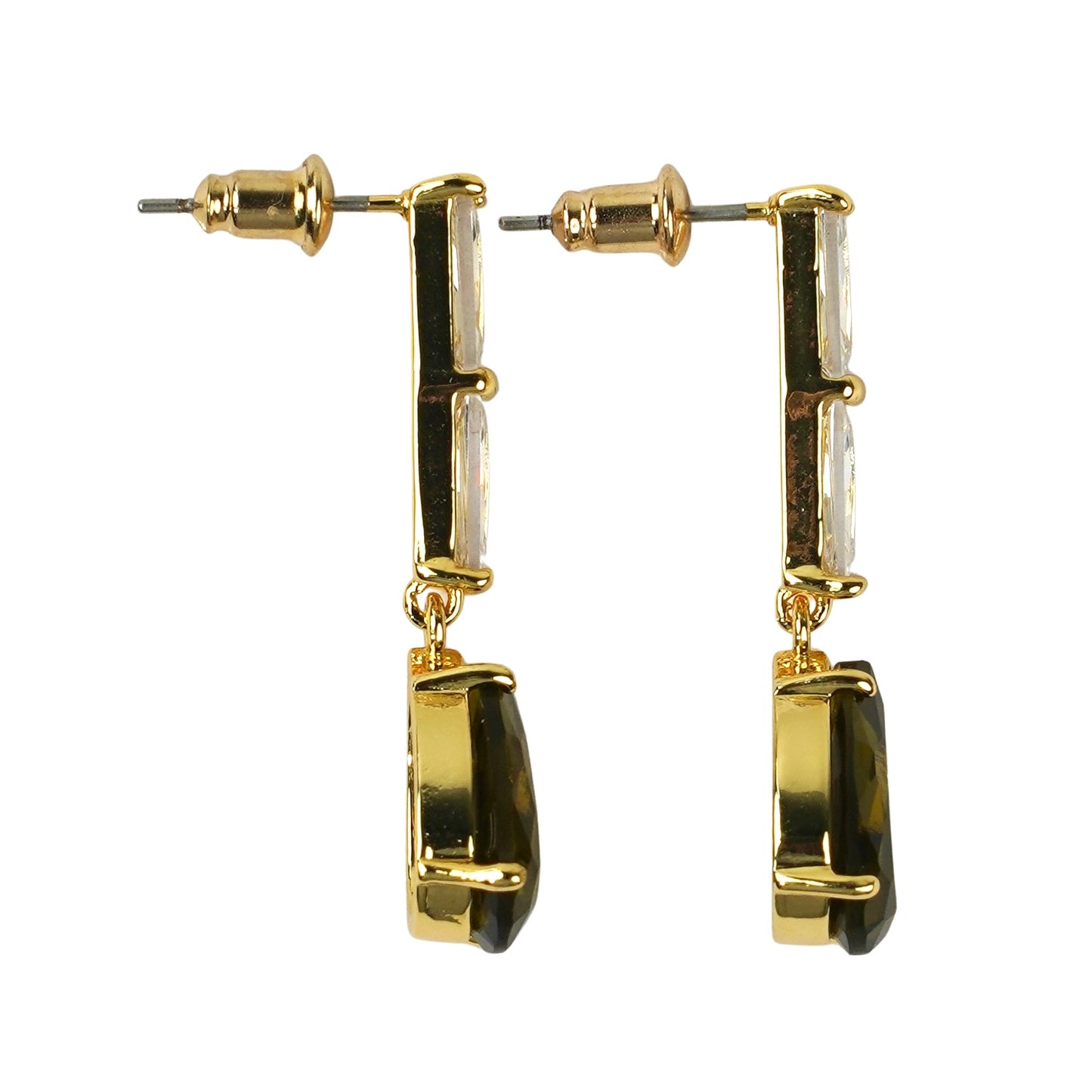 CC01454 Earrings 18K Gold Plated Brass Cubic Zirconia