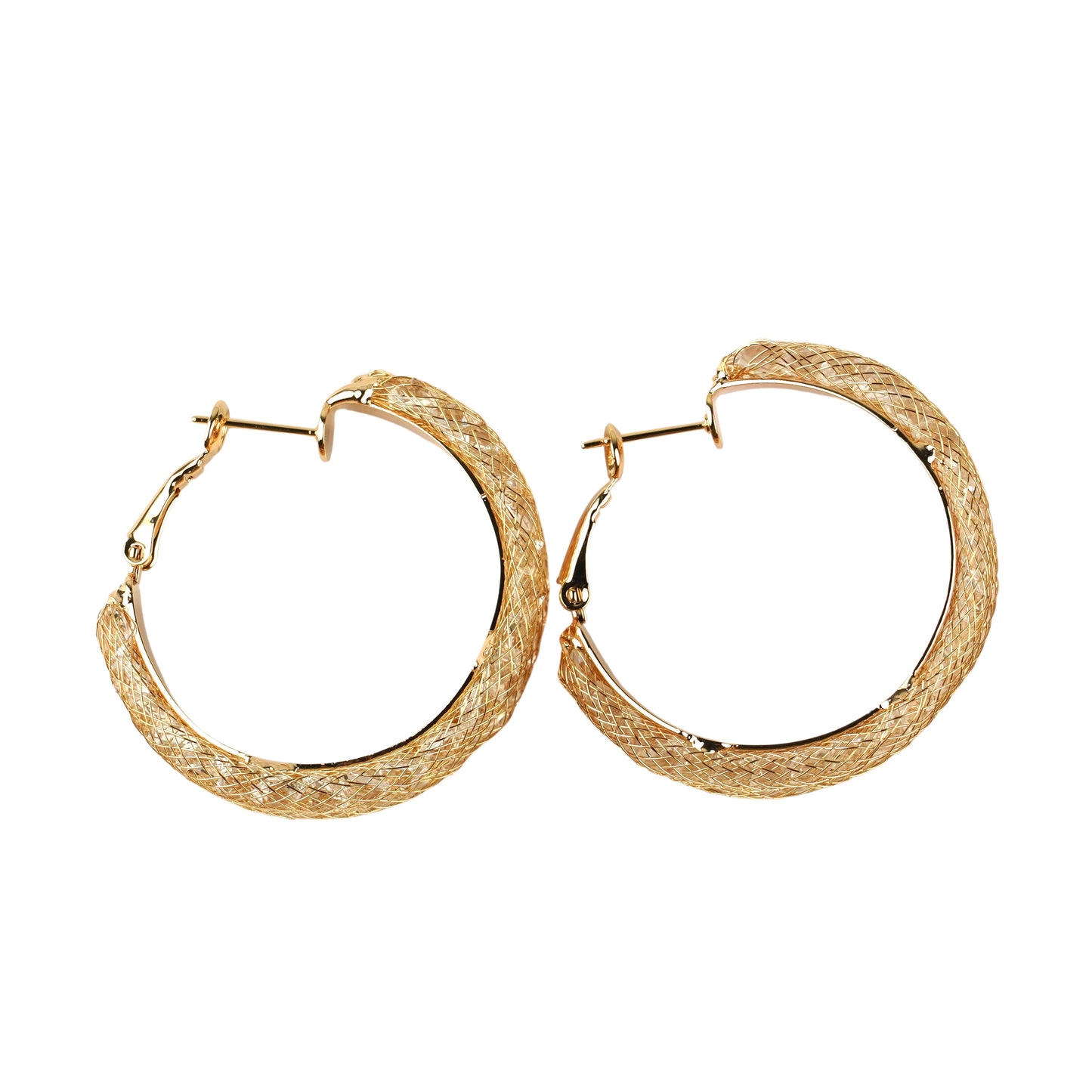 CC01460 Earrings 18K Gold Plated Copper Crystal