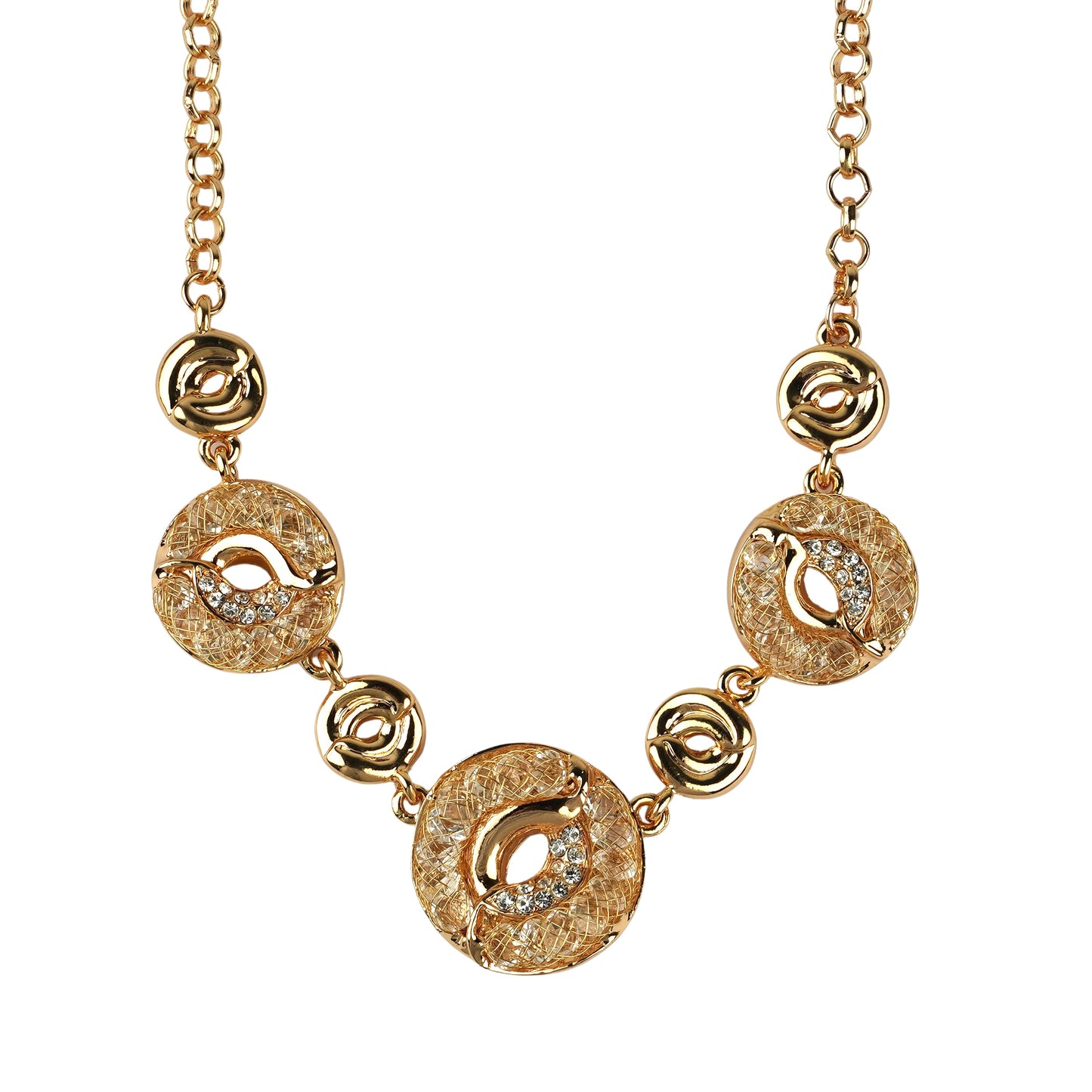 CC01470 Necklace 18K Gold Plated Copper Crystal