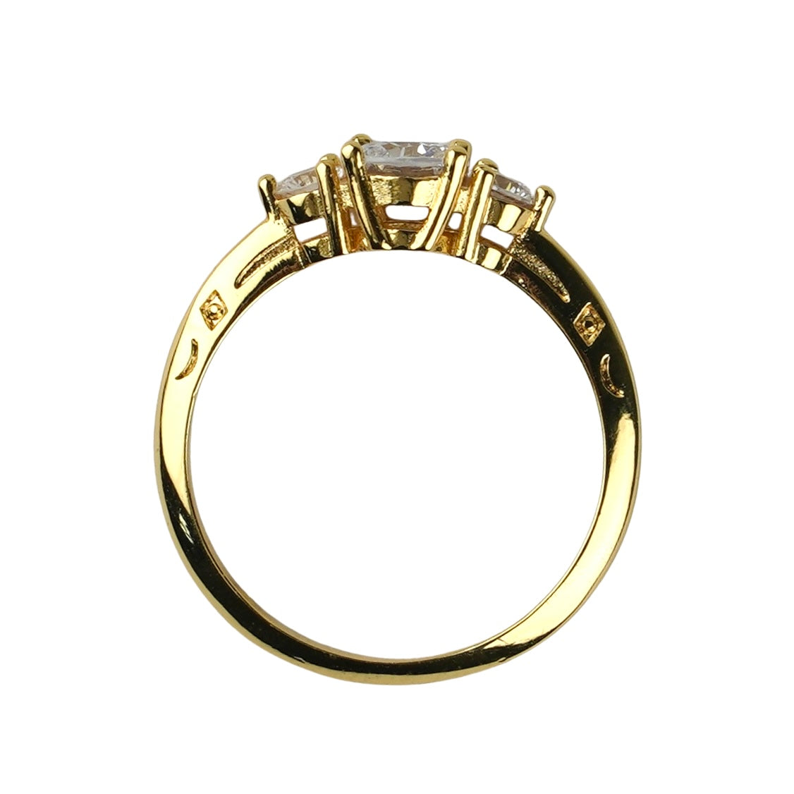 CC01480 Ring 18K Gold Plated Copper Cubic Zirconia