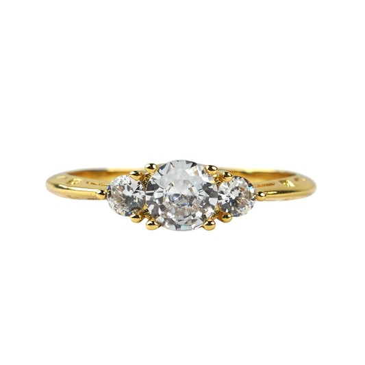CC01480 Ring 18K Gold Plated Copper Cubic Zirconia