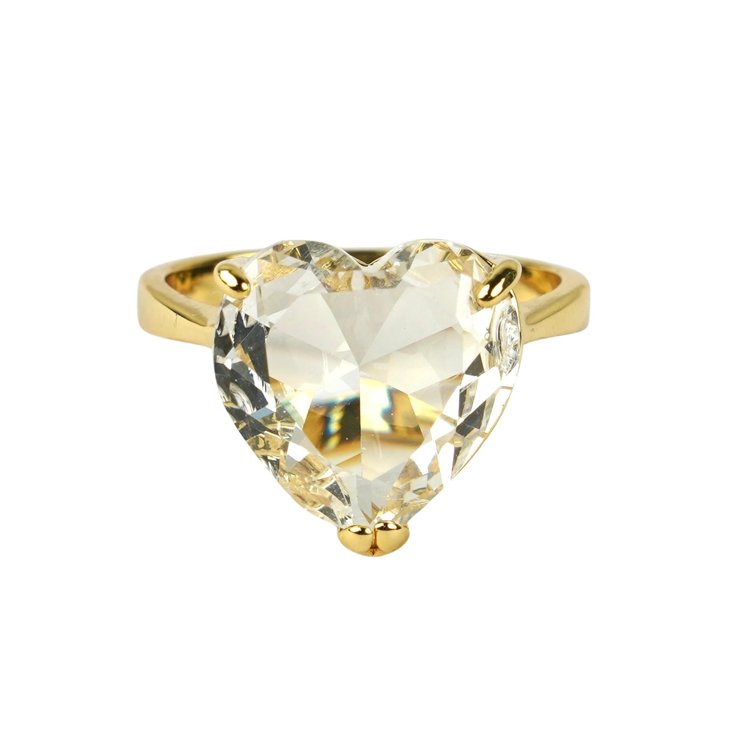 CC01482 Ring 18K Gold Plated Brass Cubic Zirconia