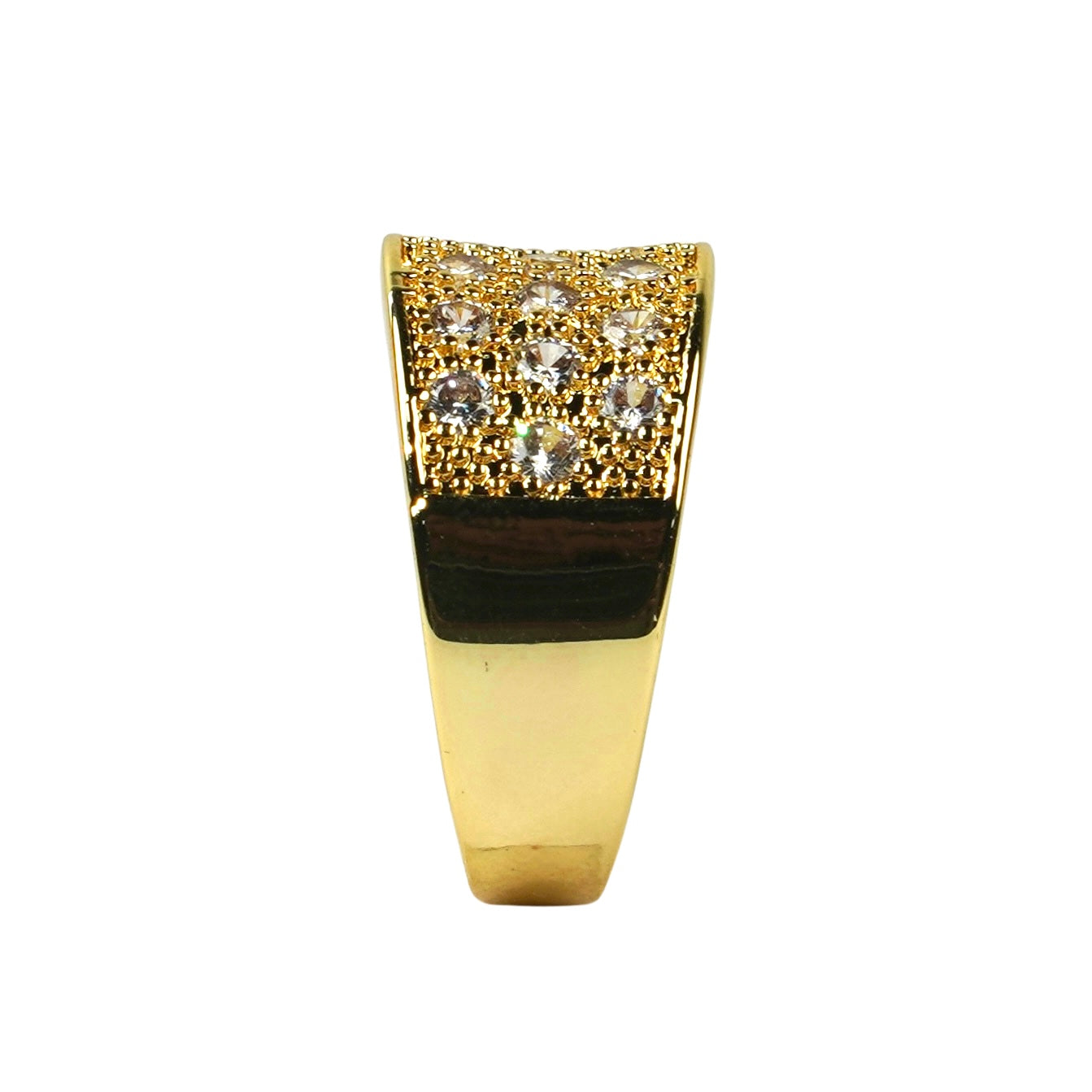 CC01505 Ring 18K Gold Plated Copper Cubic Zirconia