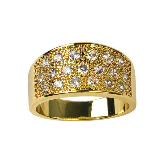 CC01505 Ring 18K Gold Plated Copper Cubic Zirconia