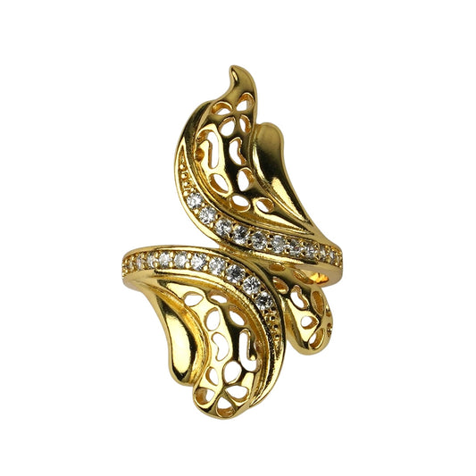 CC01508 Ring 18K Gold Plated Copper Cubic Zirconia