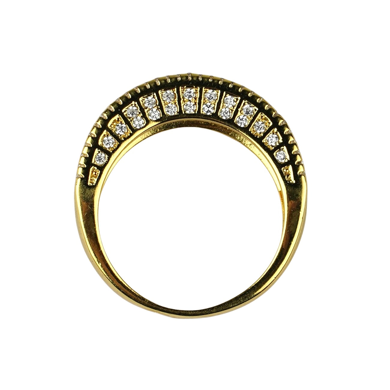 CC01509 Ring 18K Gold Plated Copper Cubic Zirconia