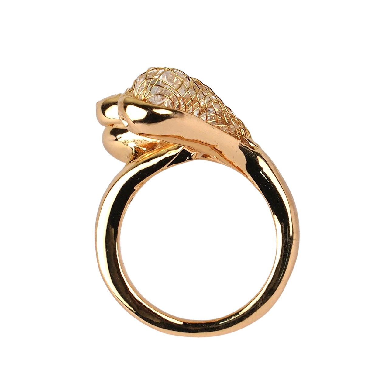 CC01568 Ring 18K Gold Plated Copper Crystal