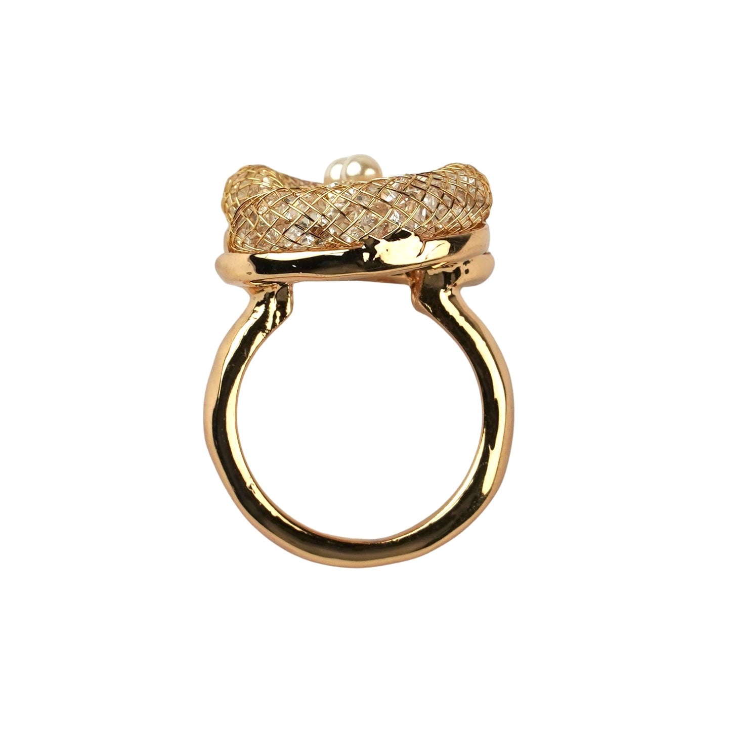 CC01571 Ring 18K Gold Plated Copper Crystal