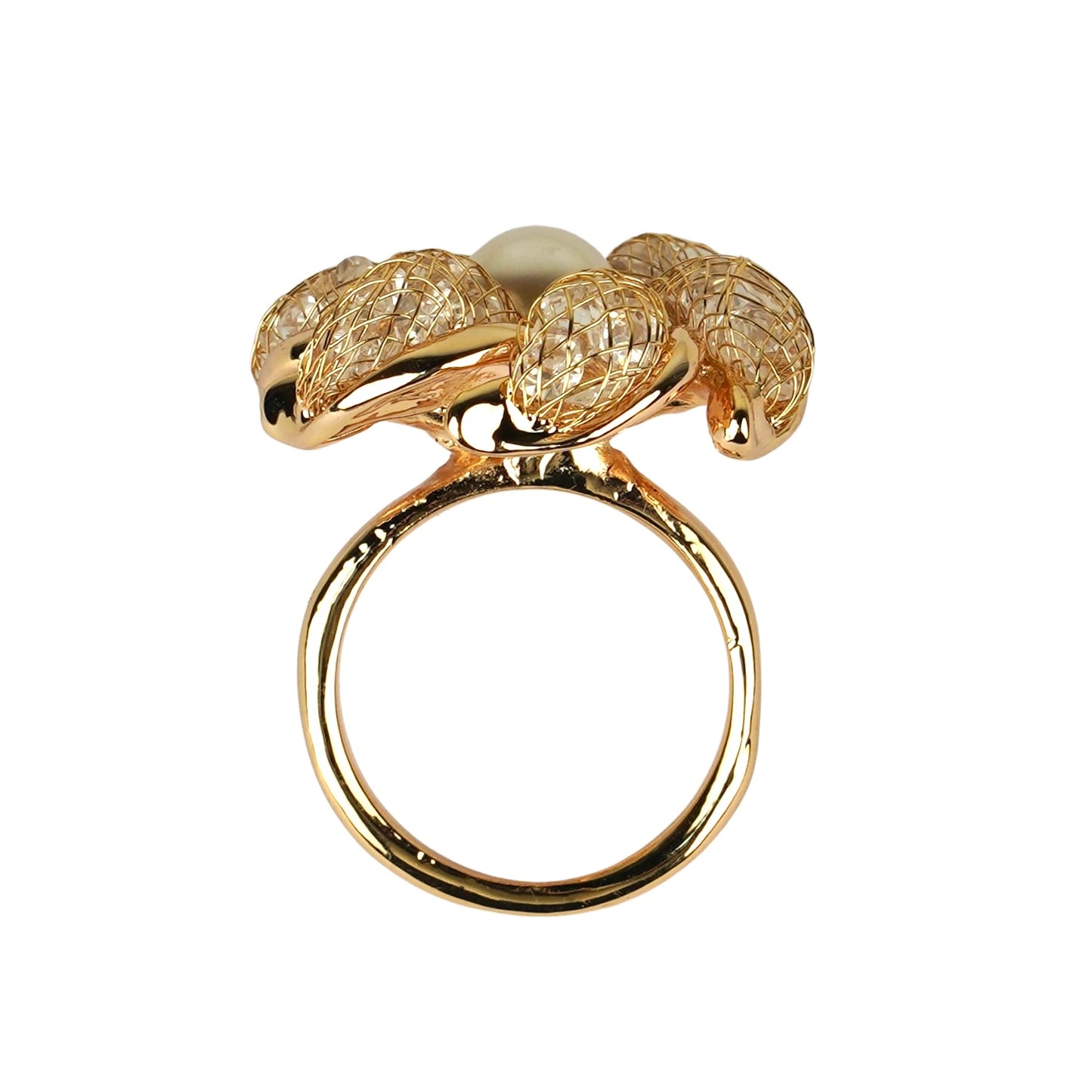 CC01576 Ring 18K Gold Plated Copper Crystal