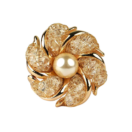 CC01576 Ring 18K Gold Plated Copper Crystal