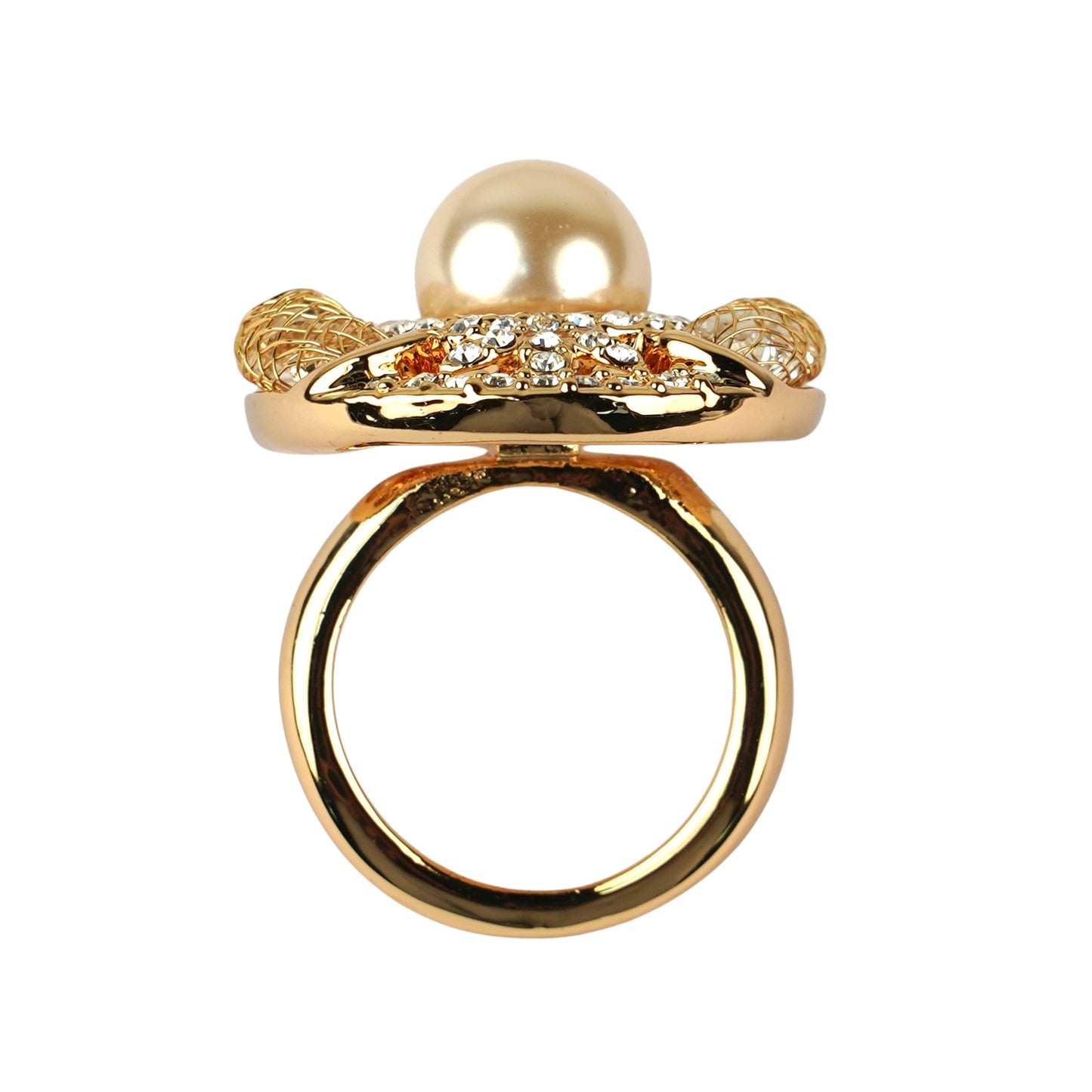 CC01579 Ring 18K Gold Plated Copper Crystal