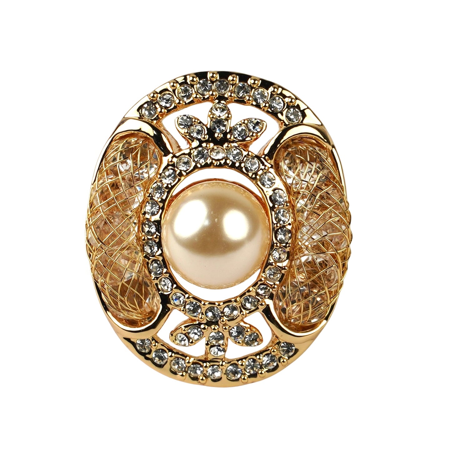 CC01579 Ring 18K Gold Plated Copper Crystal