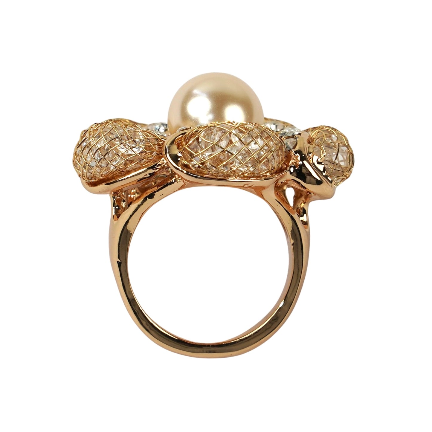 CC01581 Ring 18K Gold Plated Copper Crystal