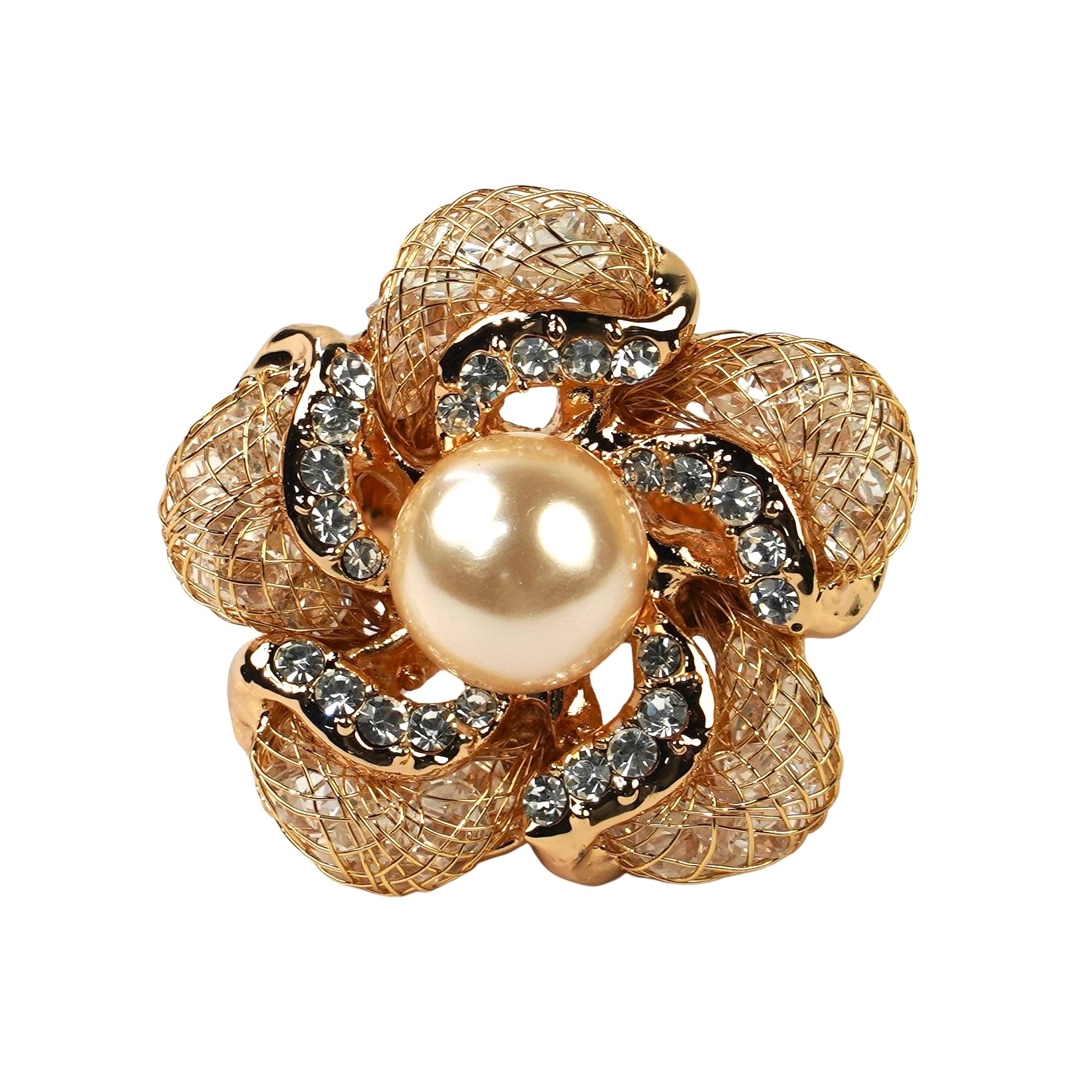 CC01581 Ring 18K Gold Plated Copper Crystal