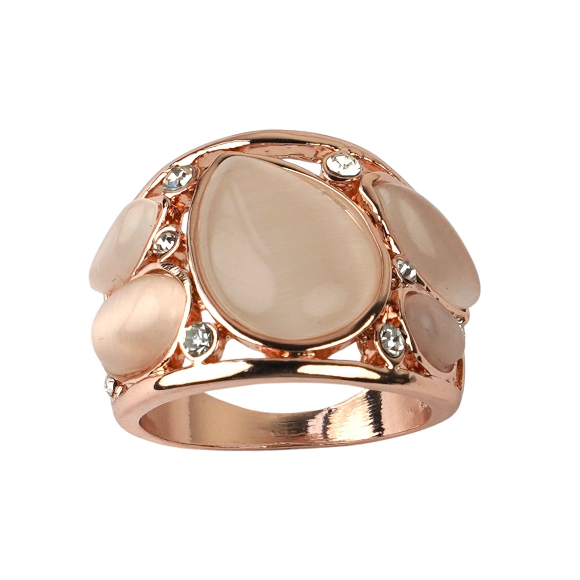 CC01654 Ring Rose Gold Plated Alloy Cat Eye Linde