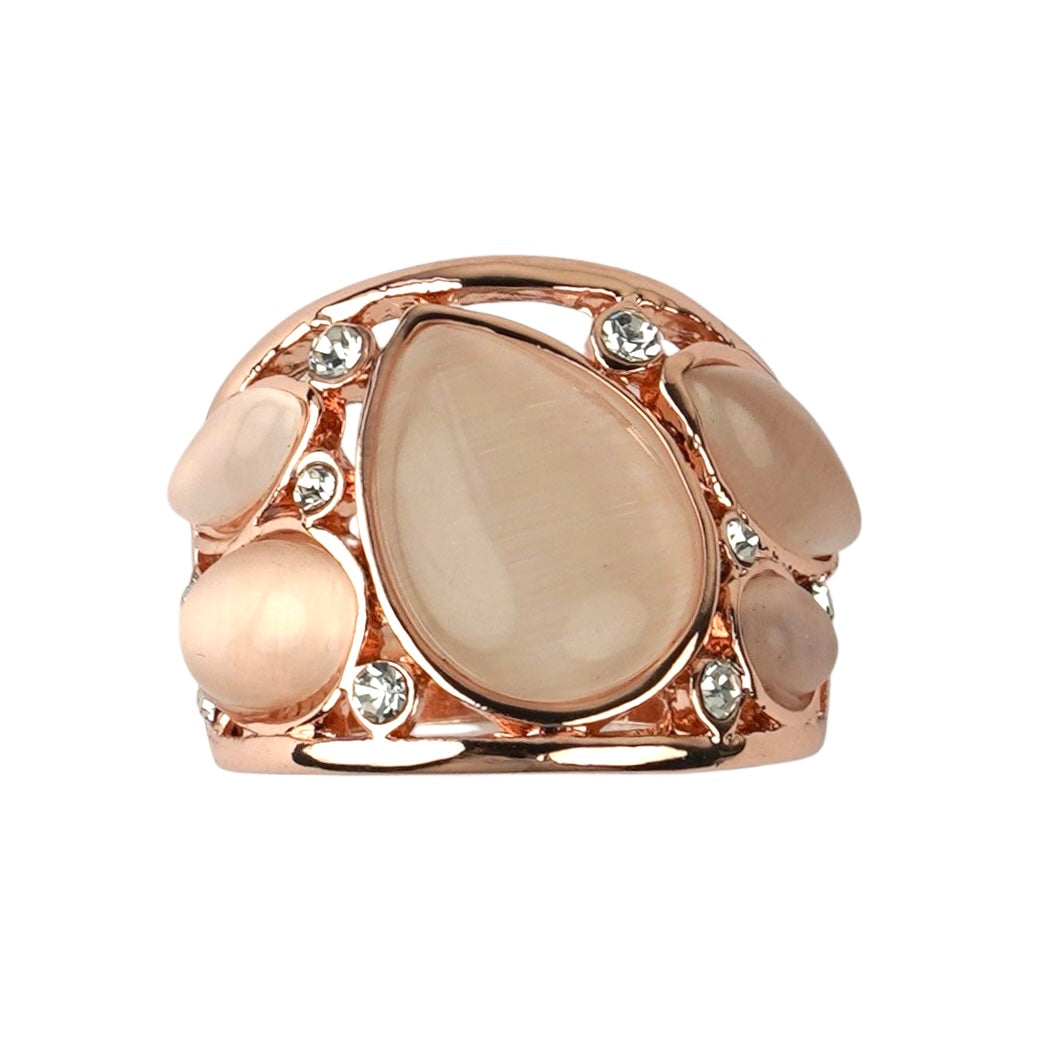 CC01654 Ring Rose Gold Plated Alloy Cat Eye Linde