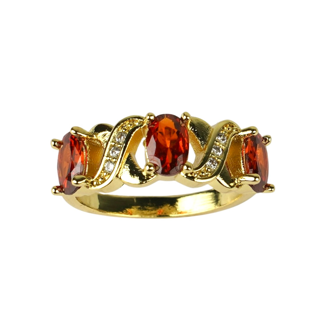 CC01675 Ring Yellow Gold Plated Alloy Crystal