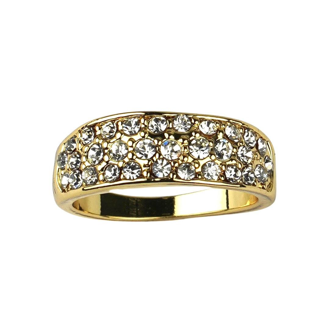 CC01694 Ring Yellow gold plated Copper Cubic zirconia