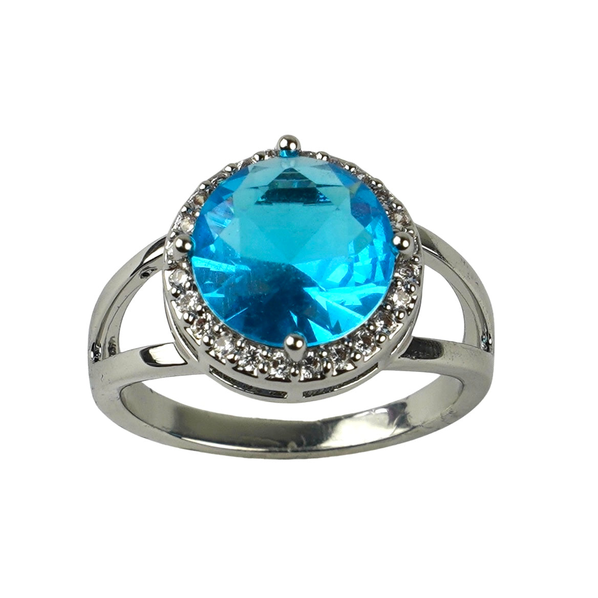 CC01710 Ring Oq oltin bilan qoplangan 18k mis kubik tsirkon