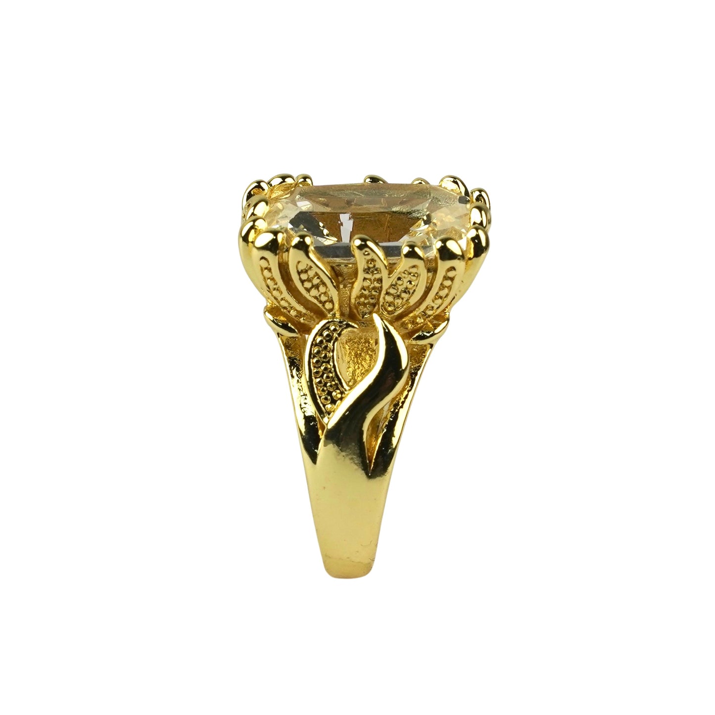 CC01749 Ring 18K Yellow Gold Plated Alloy Crystal