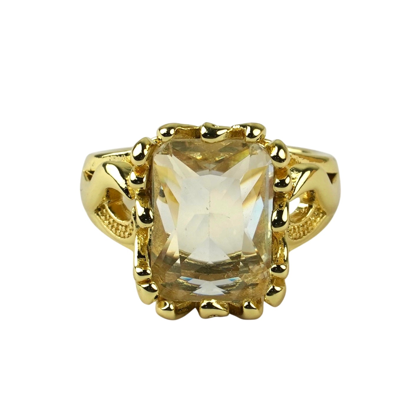 CC01749 Ring 18K Yellow Gold Plated Alloy Crystal