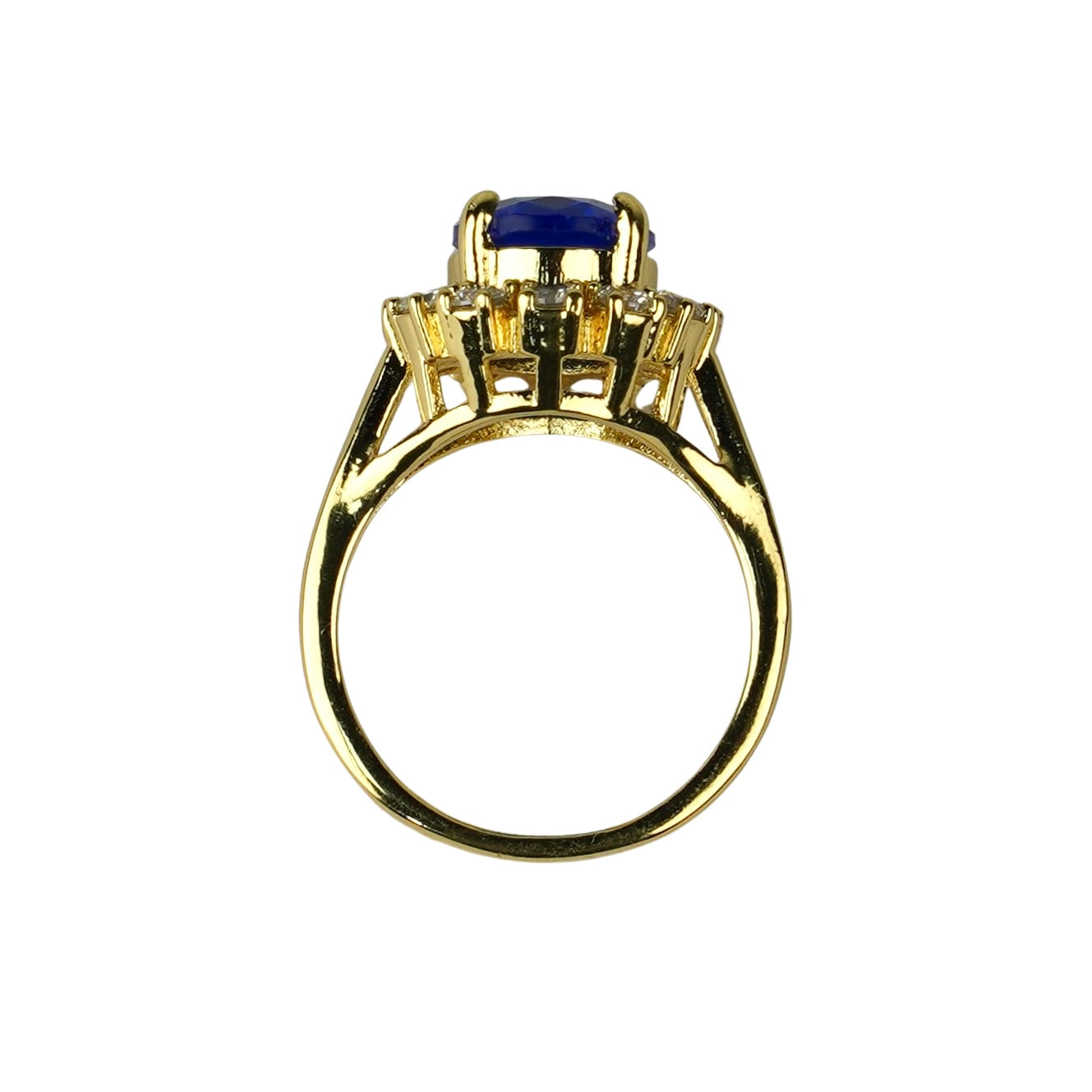 CC01774 Ring 18K Yellow Gold Plated Copper Cubic Zirconia