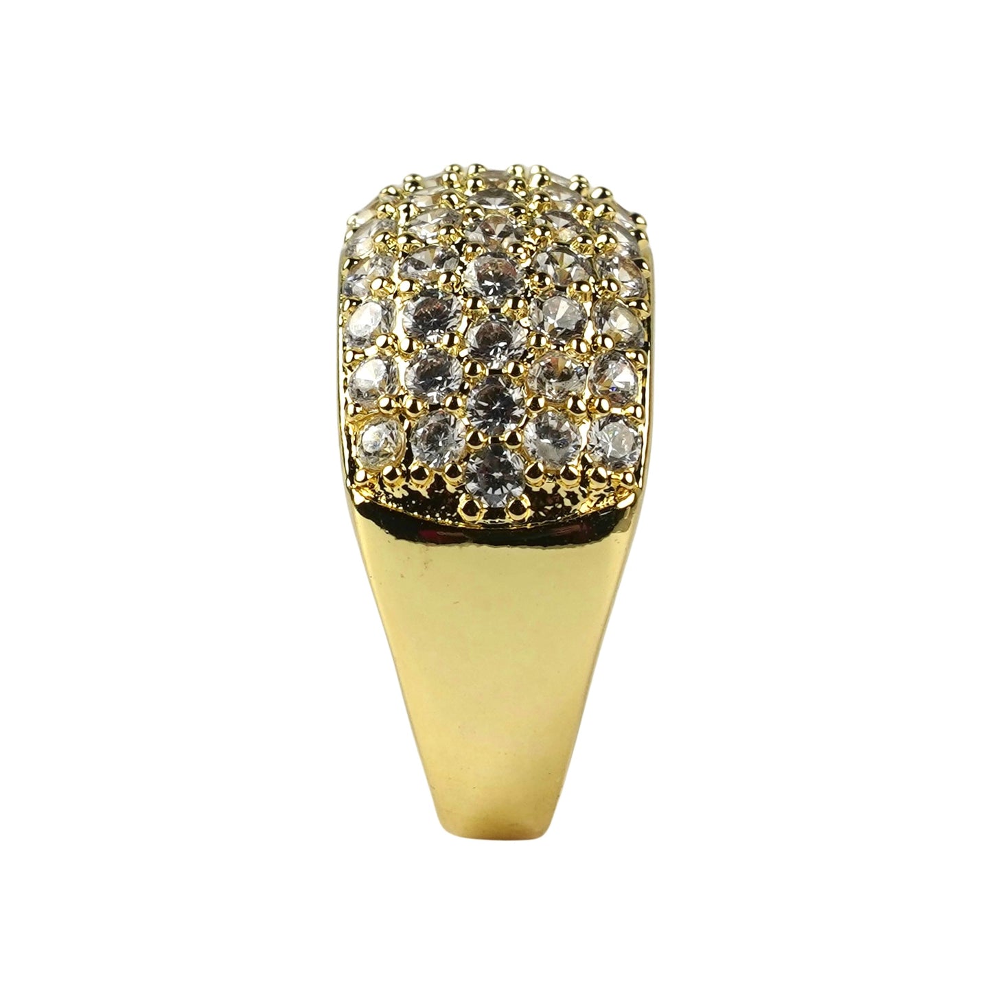 CC01793 Ring 18K Yellow Gold Plated Copper Cubic Zirconia