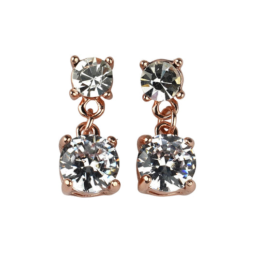 CC01866 Earrings Rose gold plated Copper Cubic zirconia