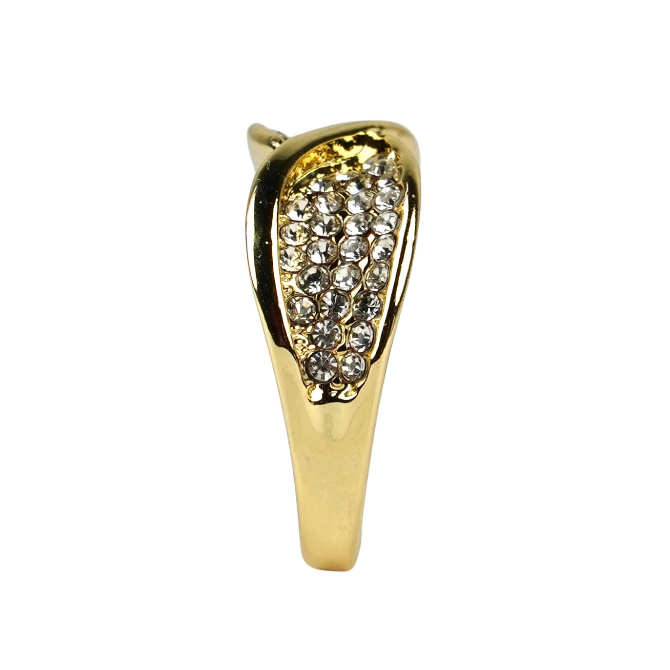 CC01867 Ring Yellow Gold Plated Alloy Crystal