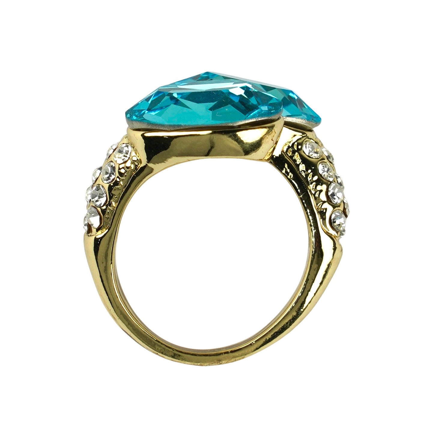 CC01877 Ring Yellow Gold Plated Alloy Crystal