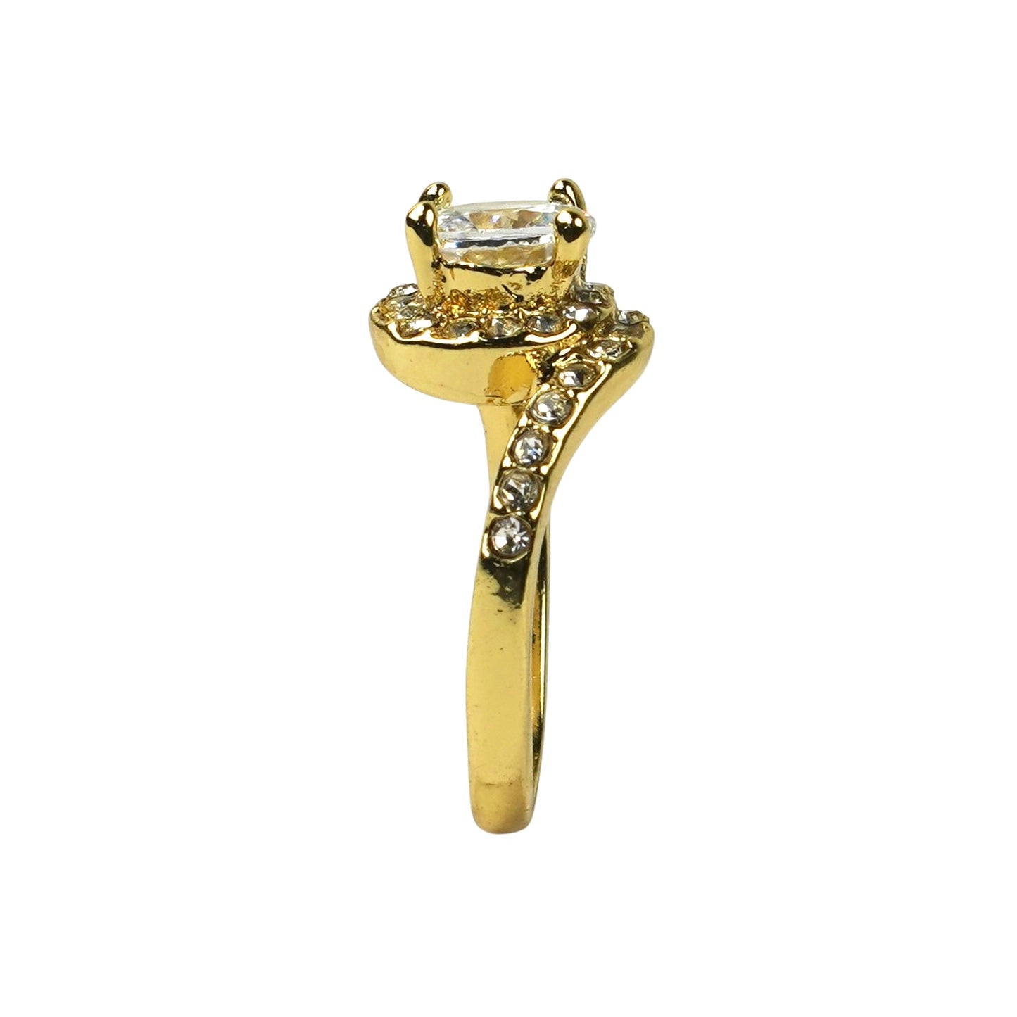 CC01896 Ring Yellow gold plated Copper Cubic zirconia