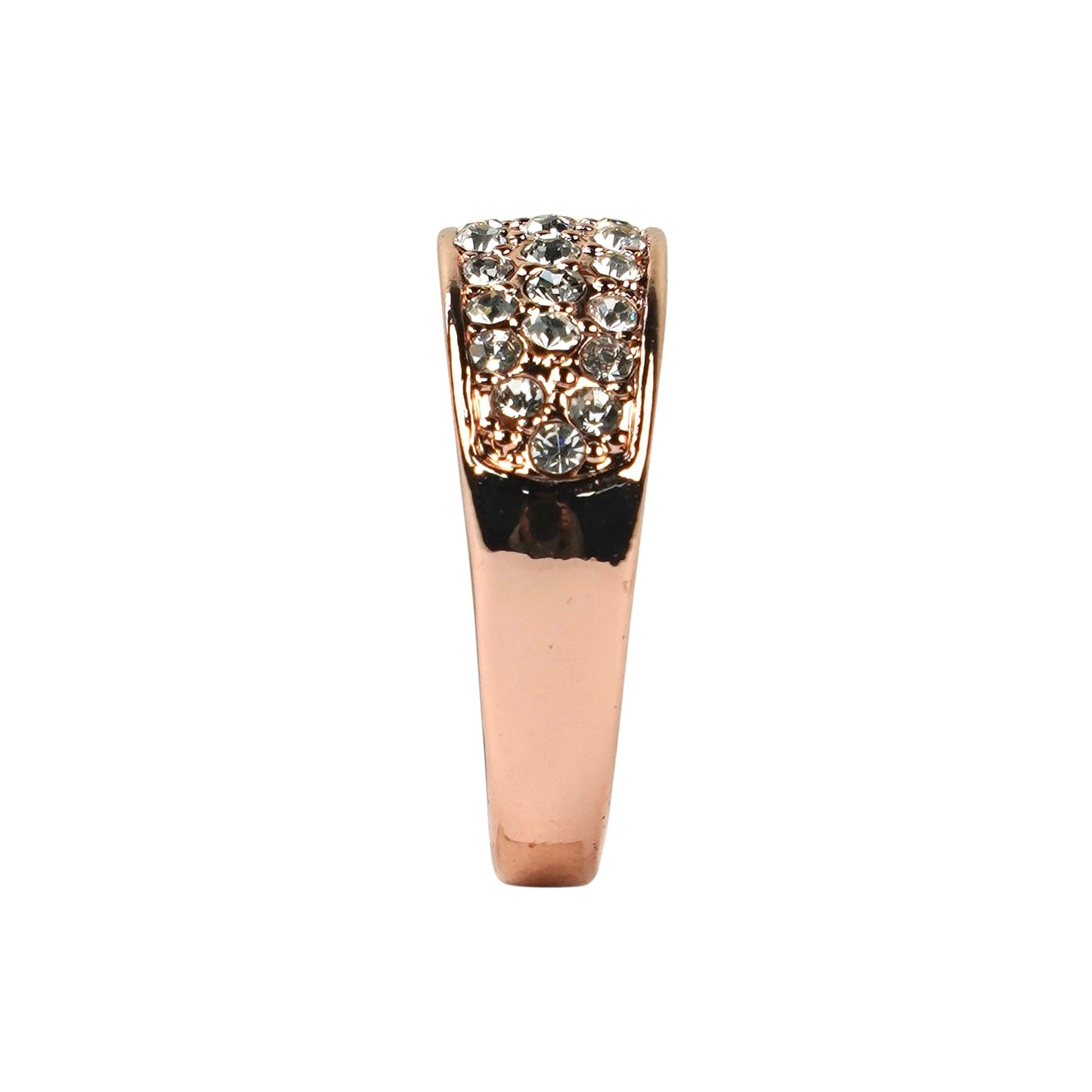 CC01907 Ring Rose Gold Plated Copper Cubic Zirconia