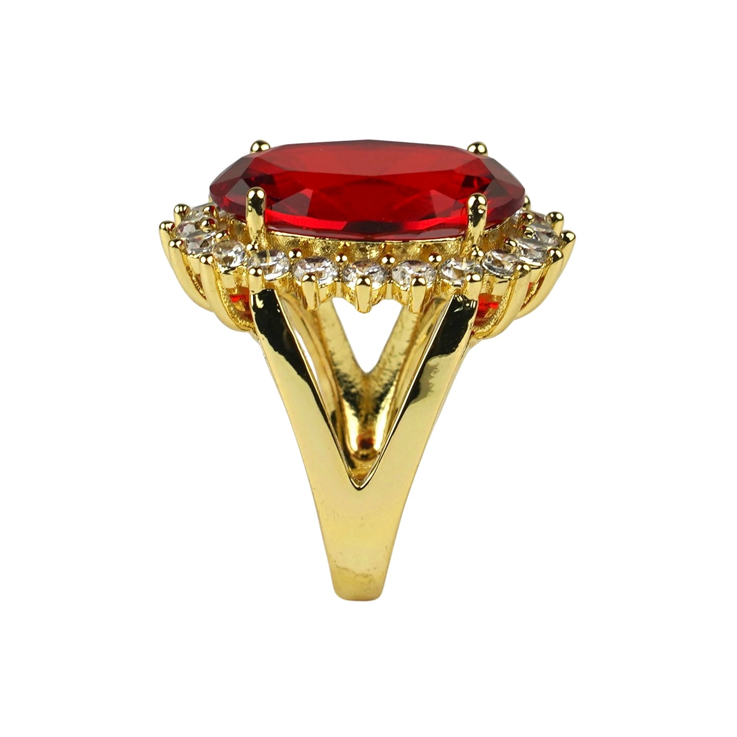 CC01909 Ring Yellow gold plated Copper Cubic zirconia