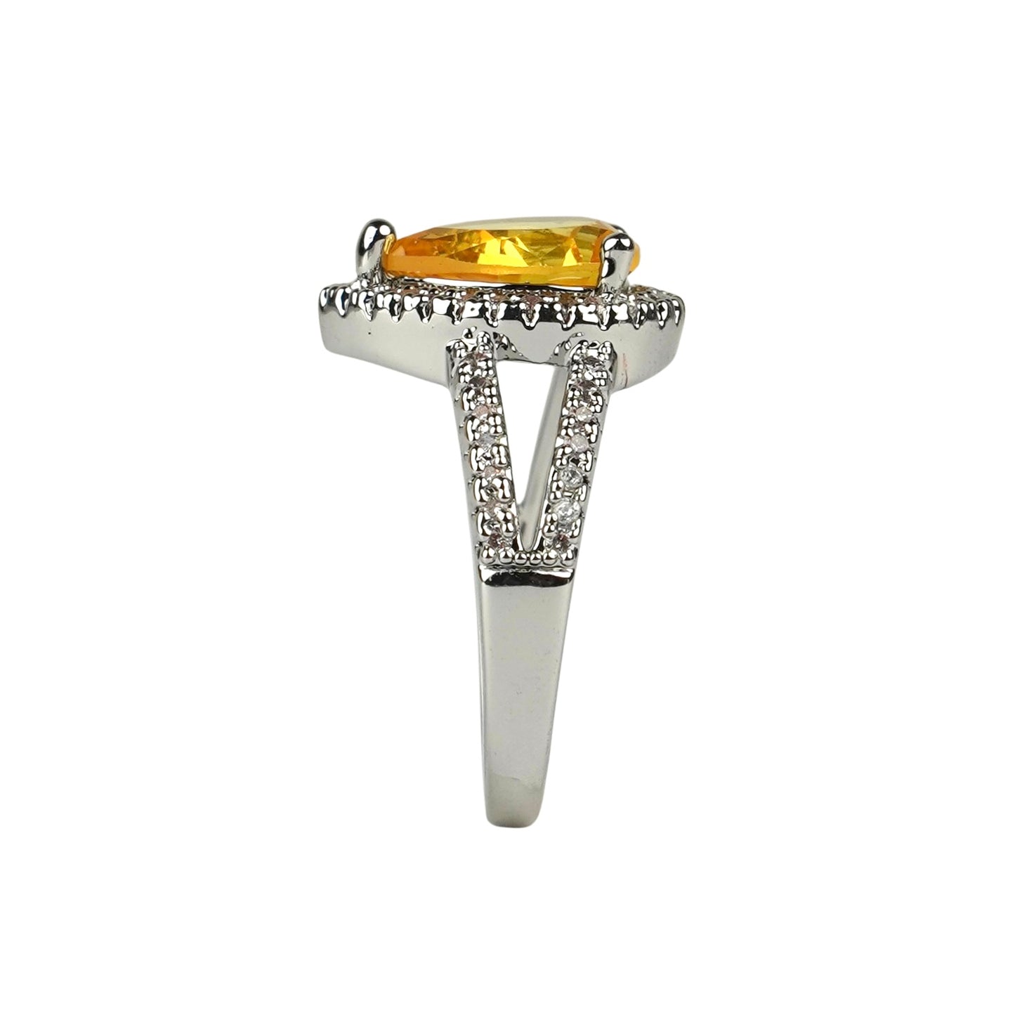 CC01926 Ring White gold plated 18k Copper cubic zirconia