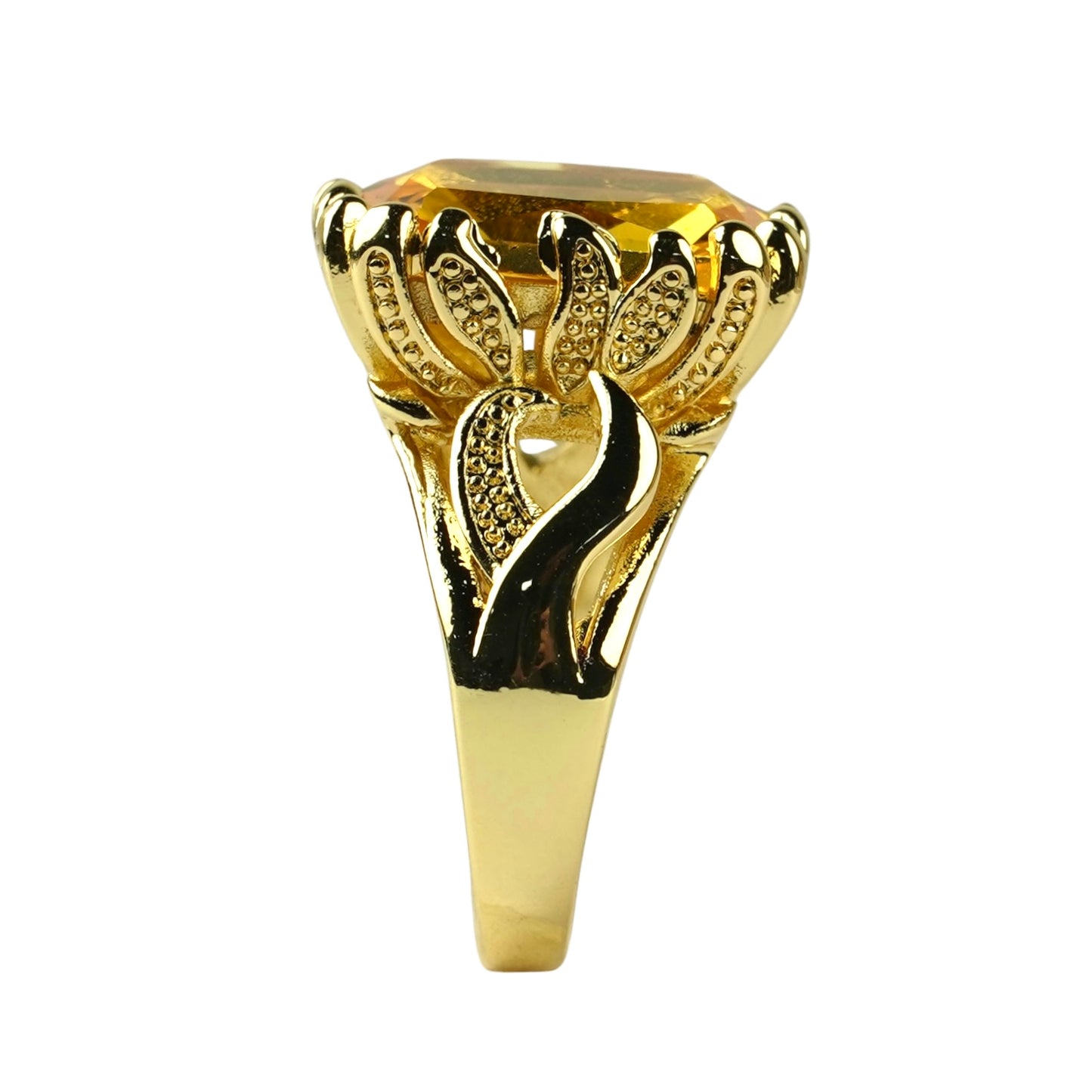 CC01966 Ring 18K Yellow Gold Plated Alloy Crystal