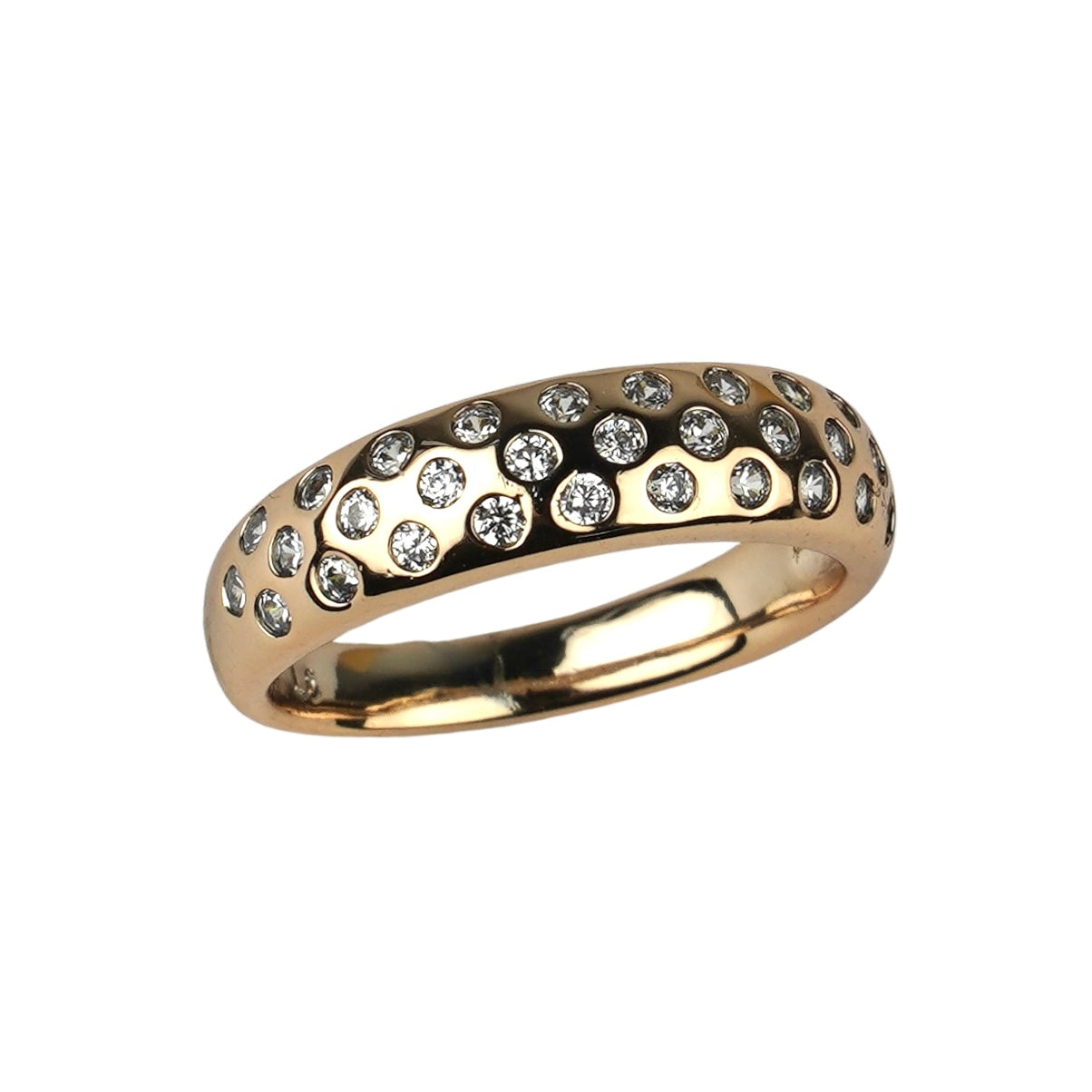 CC02112 Ring 18K gold plated Copper Cubic zirconia