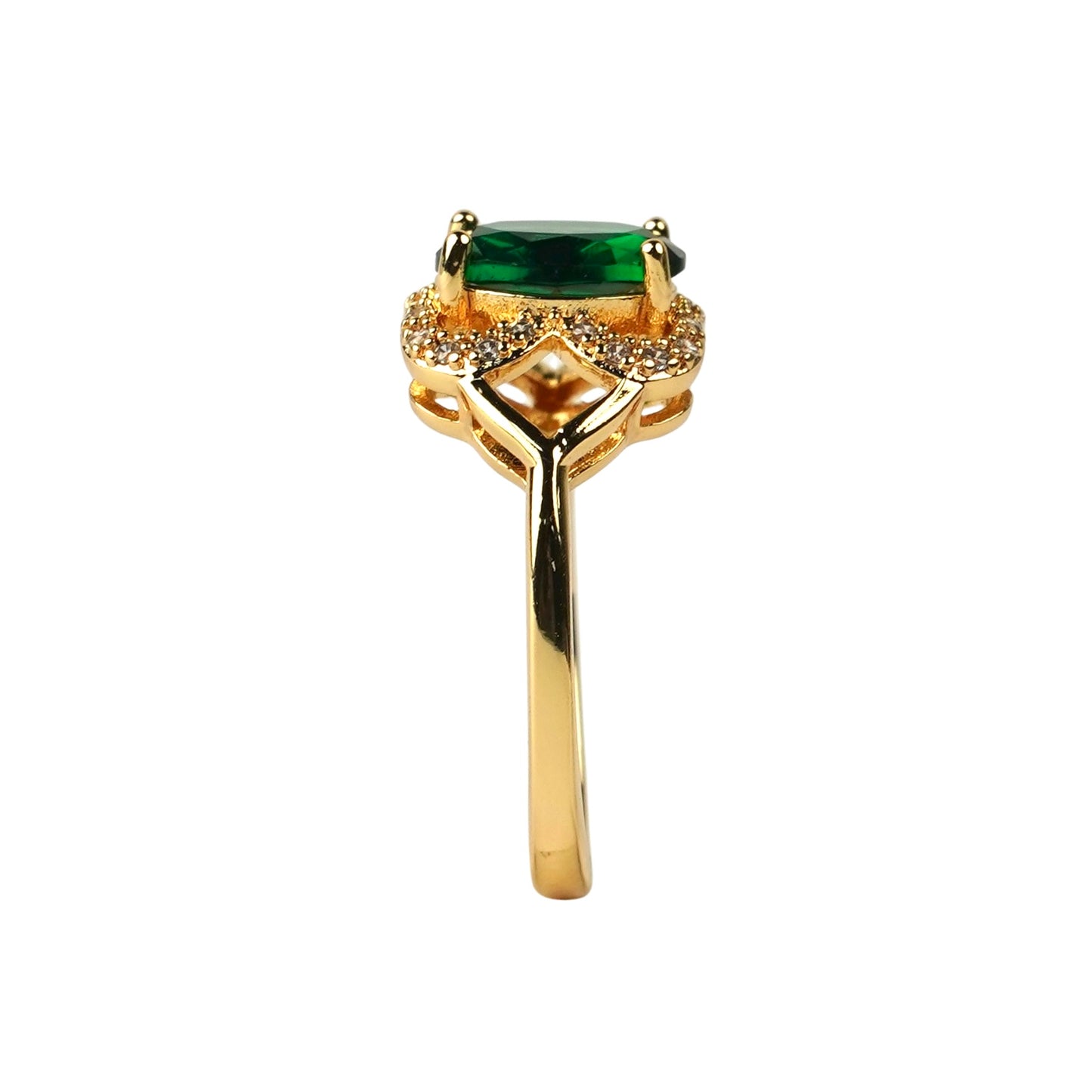 CC02192 Ring 18K yellow gold plated Copper cubic zirconia