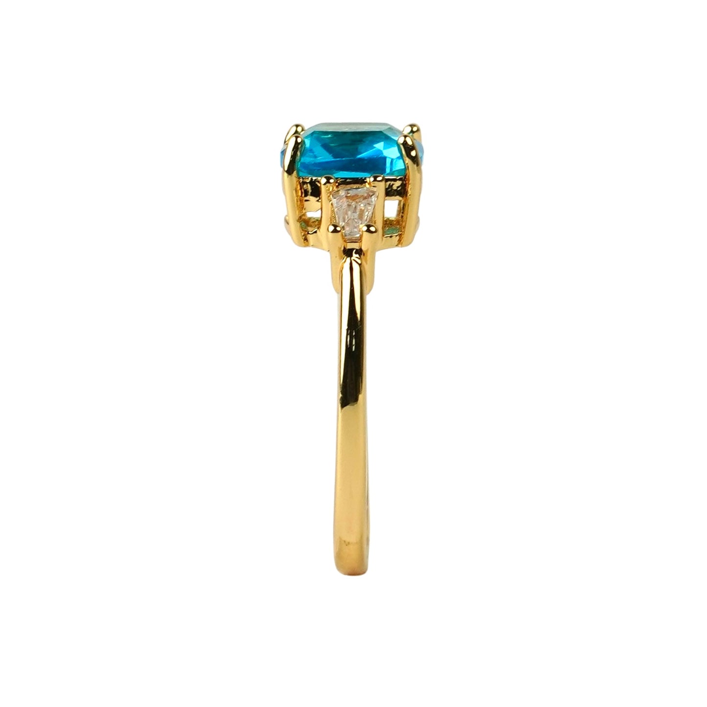 CC02209 Ring 18K yellow gold plated Copper cubic zirconia