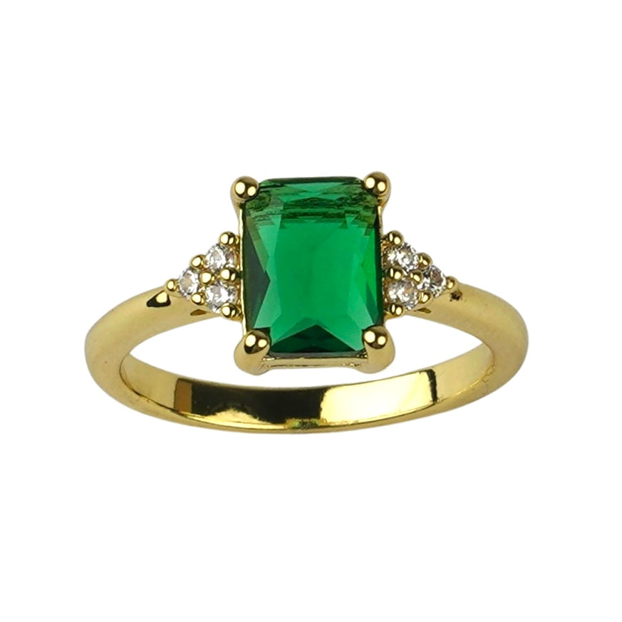 CC02306 Ring 18K yellow gold plated Copper cubic zirconia