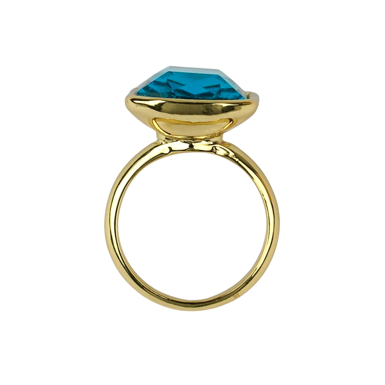 CC02336 Ring 18K Yellow Gold Plated Alloy Crystal