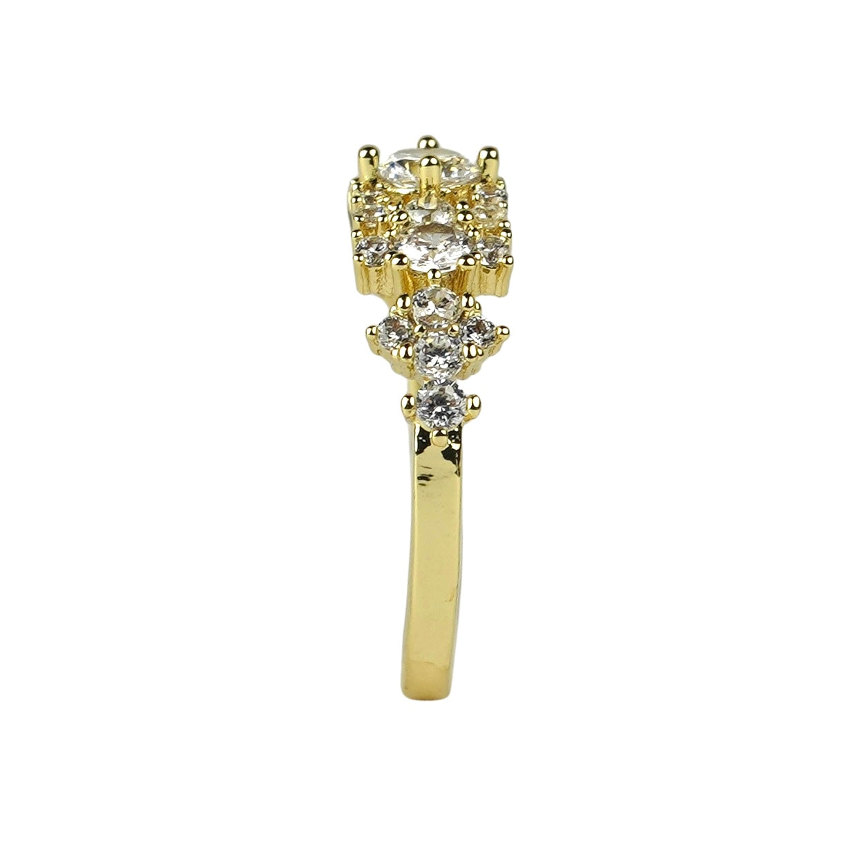 CC02367 Ring 18K yellow gold plated Copper cubic zirconia