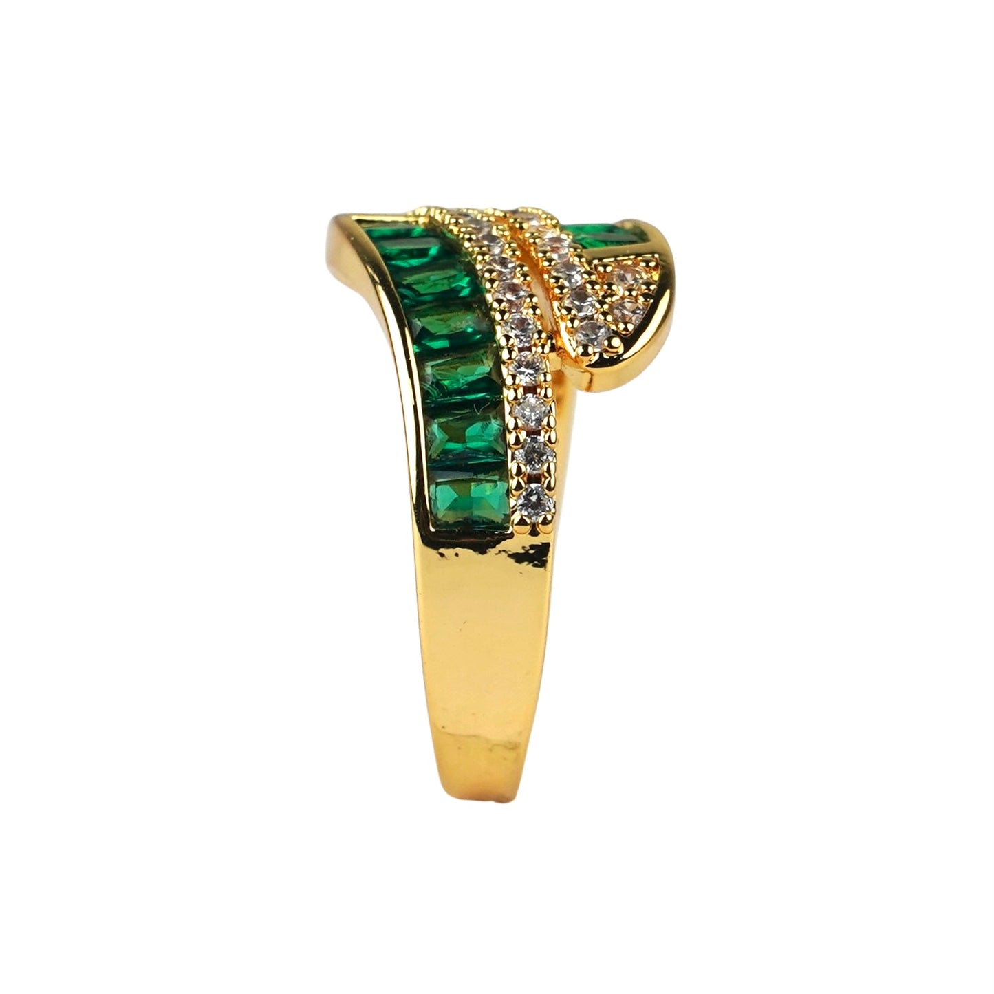 CC02389 Ring 18K yellow gold plated Copper cubic zirconia