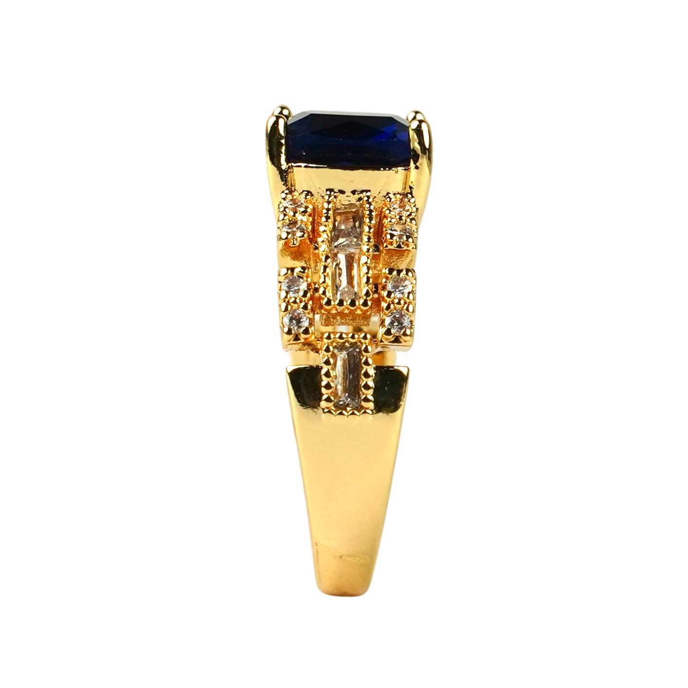 CC02403 Ring 18K yellow gold plated Copper cubic zirconia