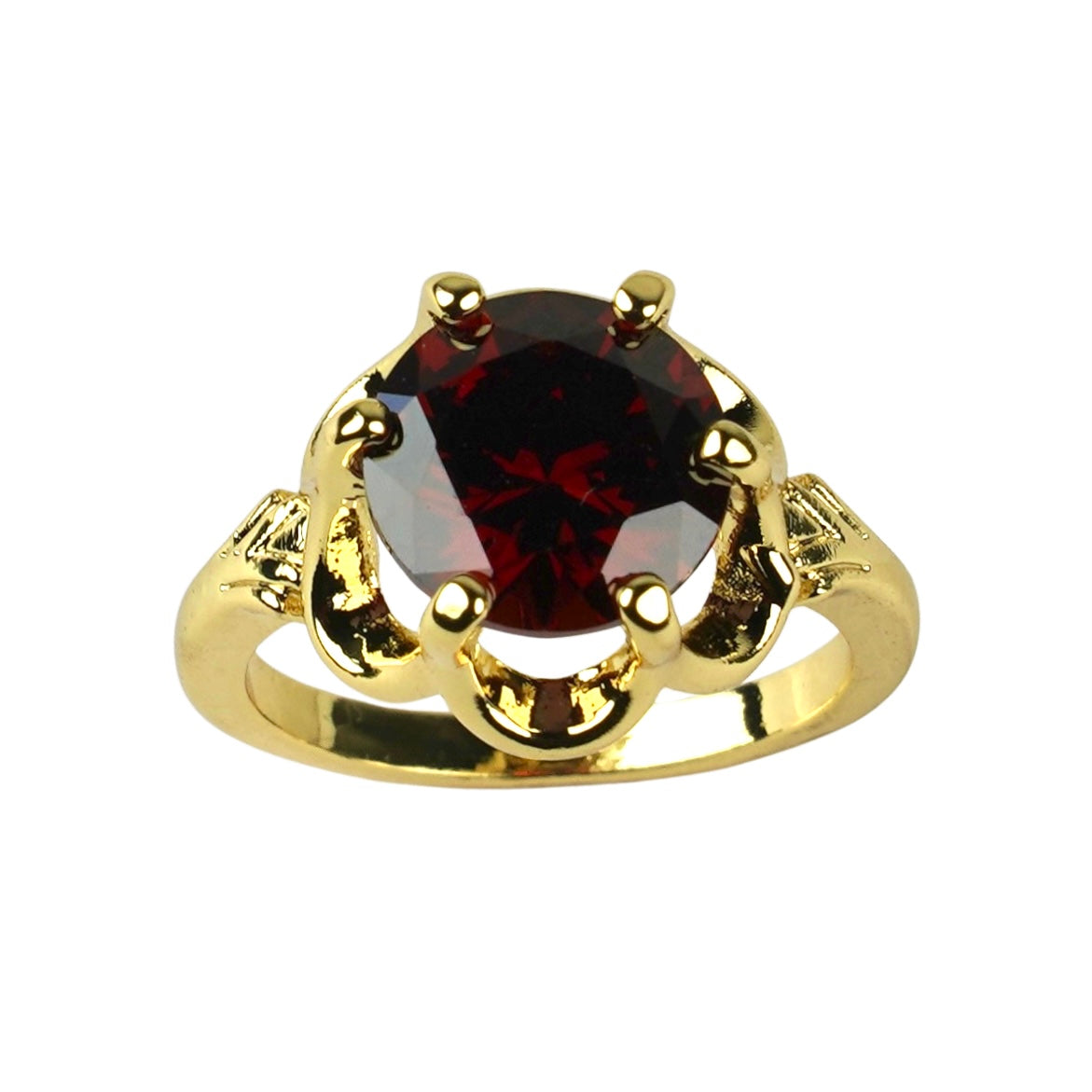 CC02418 Ring 18K Yellow Gold Plated Copper Crystal