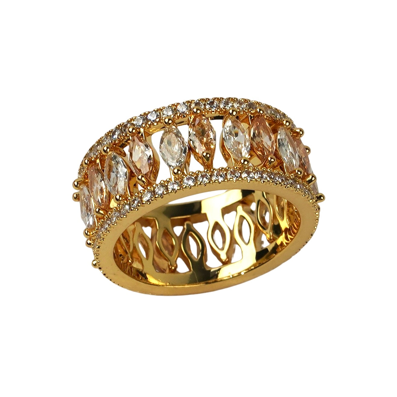 CC02644 Ring 750 gold plated, Fianite