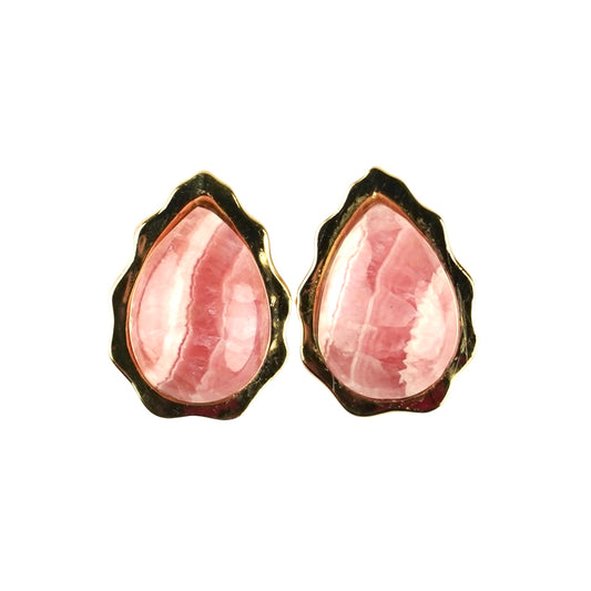 SZ16849 Sterling Silver 925 Rhodochrosite (Gold Plated)