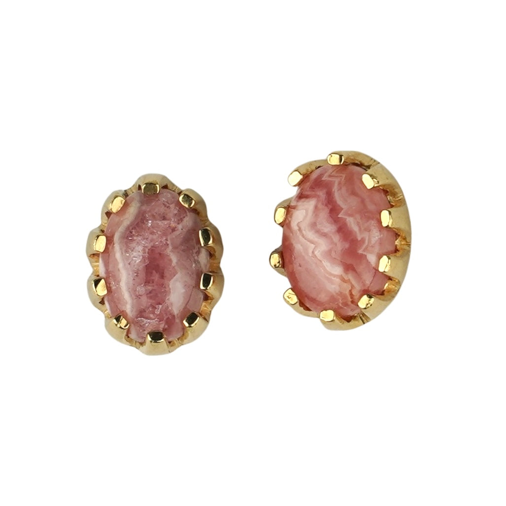 SZ16851 Sterling Silver 925 Rhodochrosite (Gold Plated)